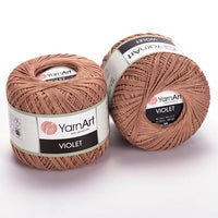 Filato di cotone YarnArt Violet 50 g – 0015 marrone