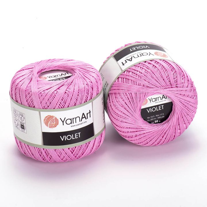 Filato di cotone YarnArt Violet 50 g – 319 rosa