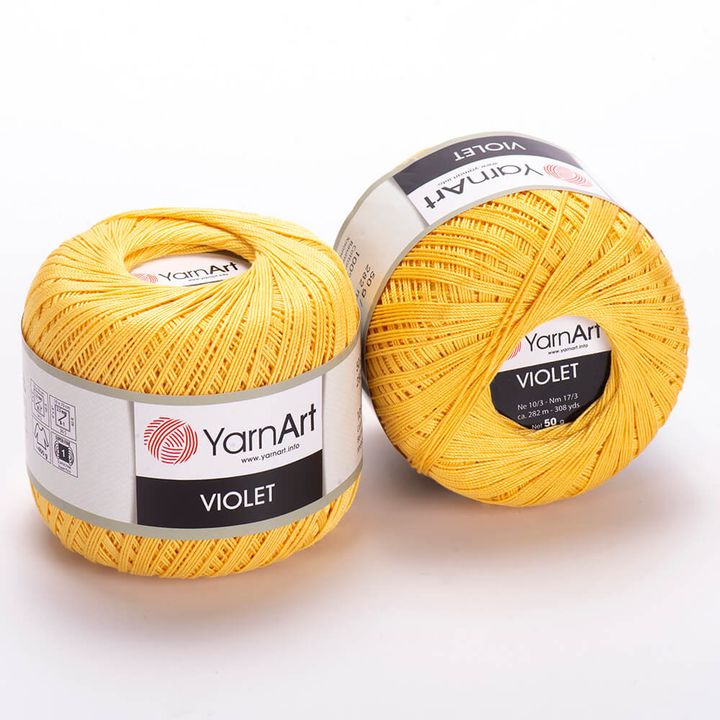 Filato di cotone YarnArt Violet 50 g – 4653 giallo