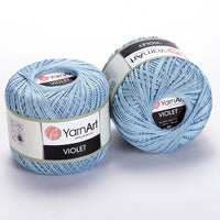 Filato di cotone YarnArt Violet 50 g – 4917 chiaro blu