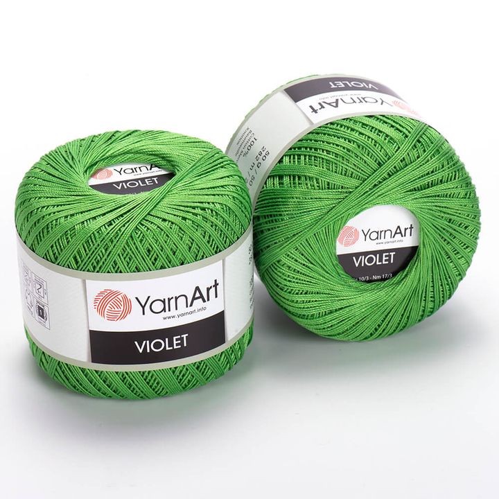 Filato di cotone YarnArt Violet 50 g – 6332 verde
