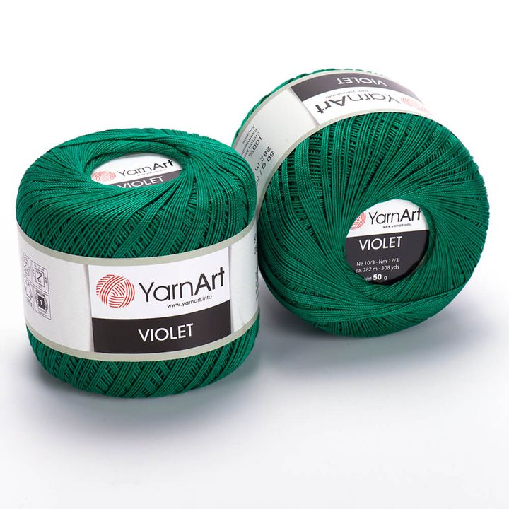 Filato di cotone YarnArt Violet 50 g – 6334 verde