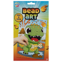 BEAD ART set creativo 24x20 cm con motivo dinosauro