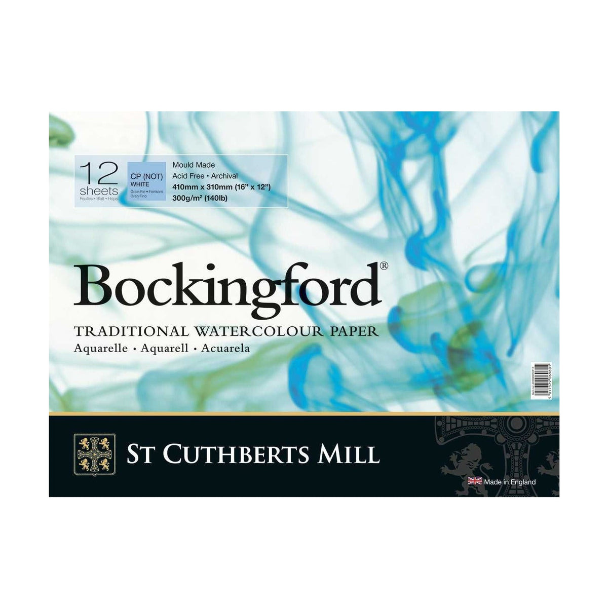 Blocco acquerello CANSON St Cuthberts Bockingford 300 g/m² 12 fogli spirale 18 – 41 cm
