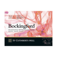 Blocco acquerello CANSON St Cuthberts Bockingford satinato (HP) bianco 300 g/m² - 12 fogli