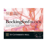 Blocco acquerello CANSON St Cuthberts Mill Bockingford HP bianco 300 g/m² 12 fogli – 31 – 41 cm