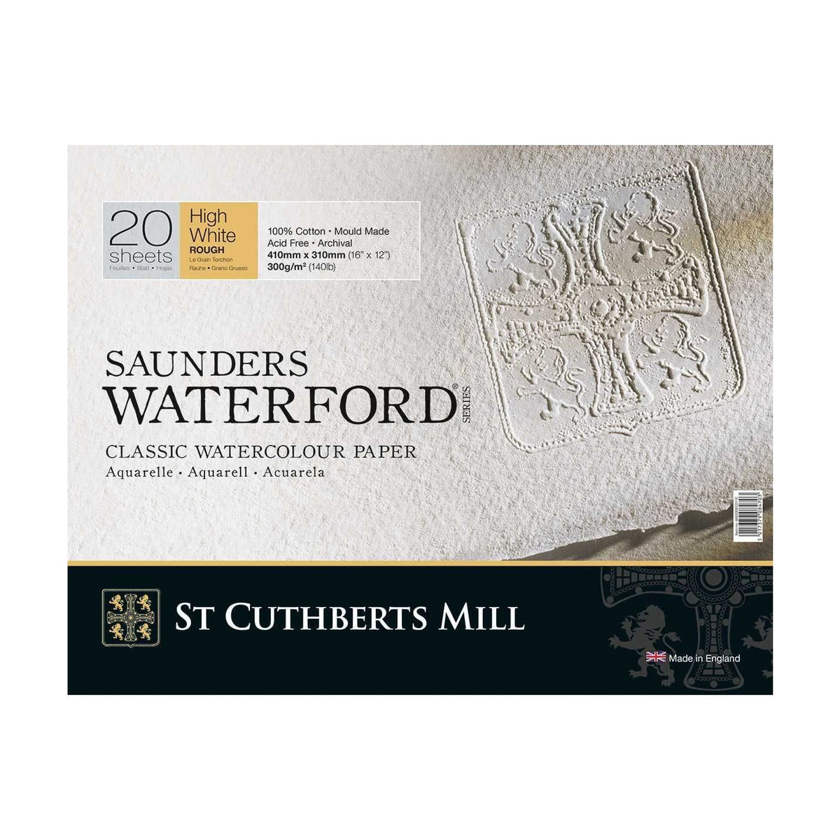 Blocco acquerello CANSON St Cuthberts Saunders Waterford rough 300 g/m² 31 x 41 cm - 20 fogli