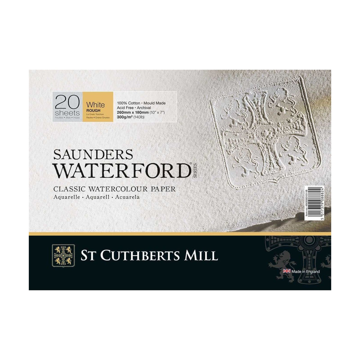 Blocco acquerello CANSON St Cuthberts Saunders Waterford Rough 300 g/m² 26 – 51 cm - 20 fogli