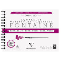 Blocco acquerello CLAIREFONTAINE Fontaine CP extra bianco 300 g 18 x 24 cm - 12 fogli