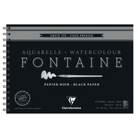 Blocco acquerello CLAIREFONTAINE Fontaine CP nero 300 g/m² 19 x 26 cm - 12 fogli