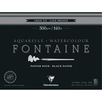 Blocco acquerello CLAIREFONTAINE Fontaine CP nero 300 g/m2 48,3 x 63,5 cm - 12 fogli