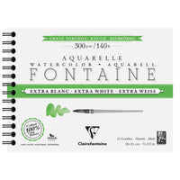 Blocco acquerello CLAIREFONTAINE Fontaine extra bianco 300 g/m² 18 x 24 cm - 12 fogli
