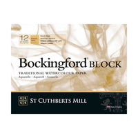 Blocco acquerello St Cuthberts Mill Bockingford CP bianco 300 g/m² 12 fogli – 31 – 41 cm