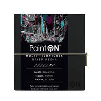 Blocco carta Clairefontaine Paint'On nero 250 g/m² - 32 fogli (A5 – 14 x 14 cm)