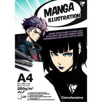Blocco da disegno CLAIREFONTAINE Manga Illustration 250 g/m² A5 – A3 - 20 fogli