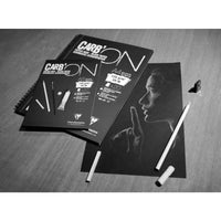 Blocco da disegno con carta nera CLAIREFONTAINE Carb'On 120 g/m² – 20 fogli