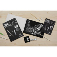 Blocco da disegno con carta nera CLAIREFONTAINE Carb'On 120 g/m² – 20 fogli
