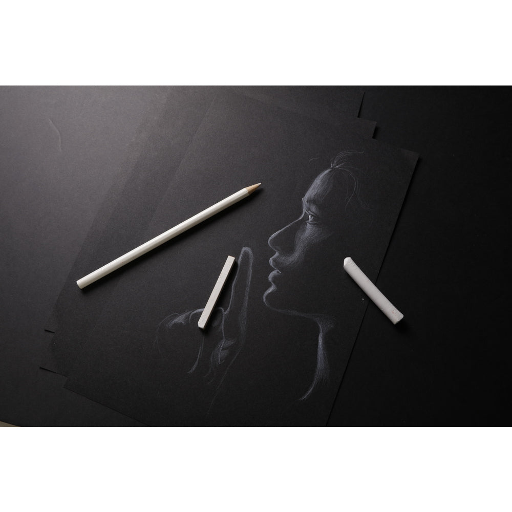 Blocco da disegno con carta nera CLAIREFONTAINE Carb'On 120 g/m² – 20 fogli