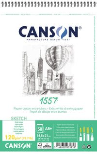 Blocco da schizzo CANSON 1557 - 120 g, 50 fogli
