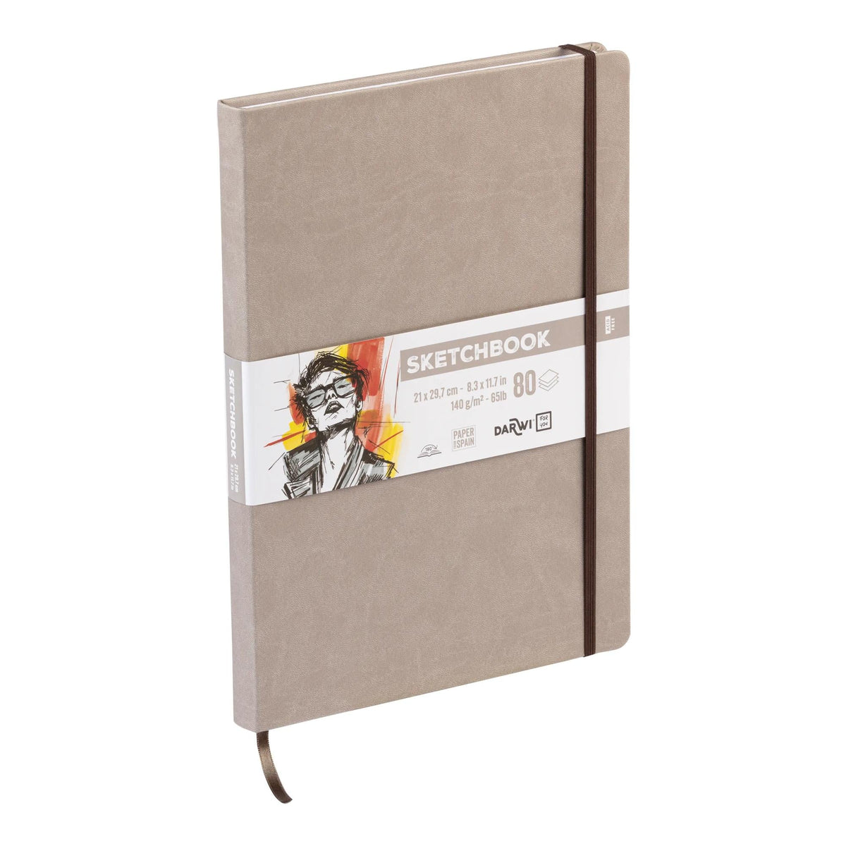 Blocco da schizzo DARWI Taupe A4 140 g 80F