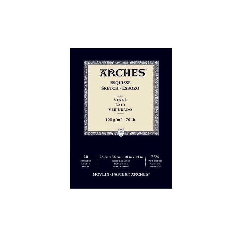 Blocco di carta da disegno ARCHES Sketch 105 g/m² 23 - 26 cm - 20 fogli