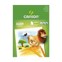 Blocco di carta da disegno CANSON Kids 90 g/m² – 30 fogli, formati A5 – A4