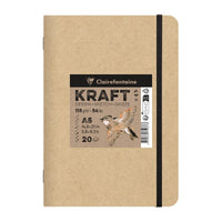 Blocco di carta kraft CLAIREFONTAINE 115 g/m² – A5 – A4, 20 fogli