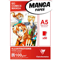 Blocco Manga Layout CLAIREFONTAINE 100 g/m² A5 – A3 - 50 fogli