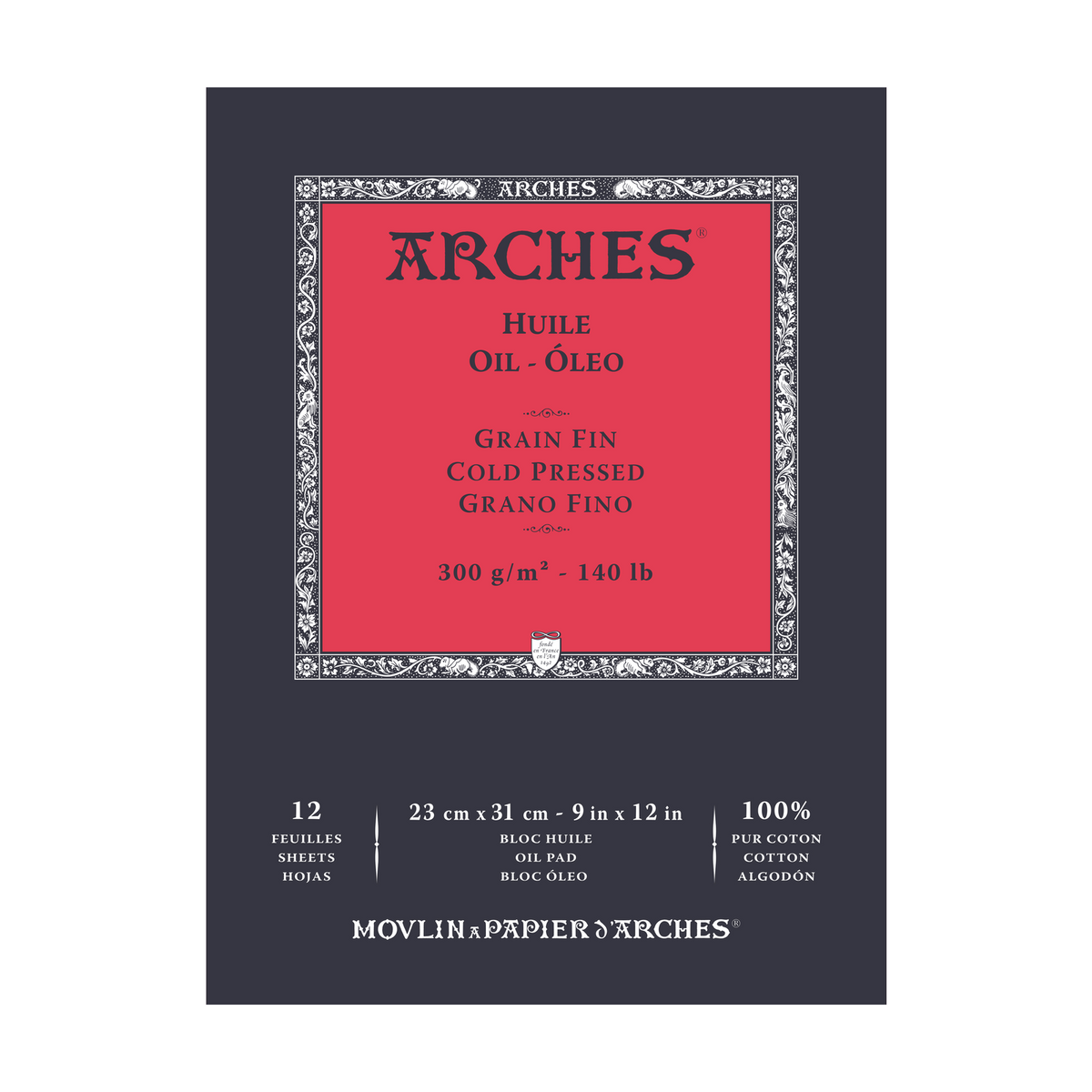 Blocco olio da ARCHES Huile CP 300 g/m² 23 x 31 cm - 12 fogli