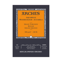 Blocco per acquerello ARCHES Aquarelle grana ruvida bianco naturale 300 g/m² – 12 fogli