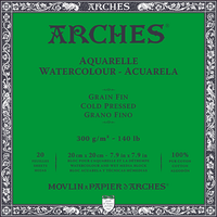 Blocco per acquerello ARCHES Grana Fine Bianco Naturale 300 g/m² – 20 fogli