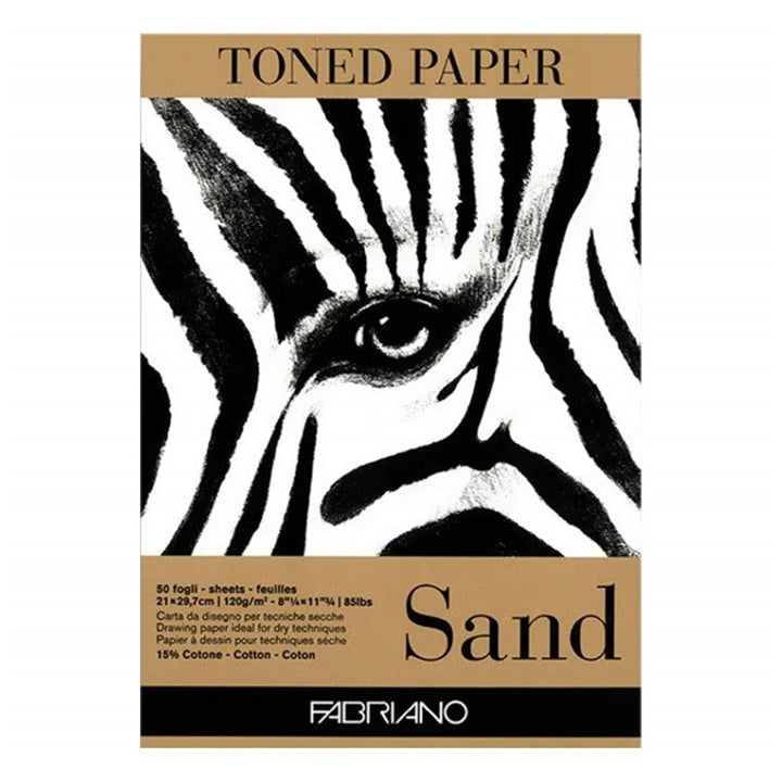 Blocco per schizzi FABRIANO marrone TONED SAND | dimensioni diverse