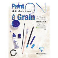 Blocco per tecniche miste CLAIREFONTAINE Paint'On a grain 250 g – 20 fogli