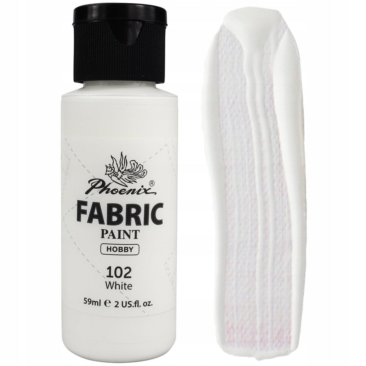 Boja za tekstil Phoenix 59 ml bijela