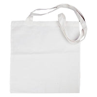 Borsa shopper in cotone bianco 38x42 cm per la spesa o il tempo libero
