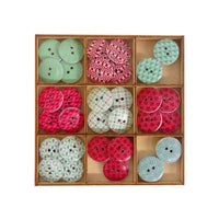 Bottoni di legno Craft Sensations 36  pezzi | design diversi - Set 3