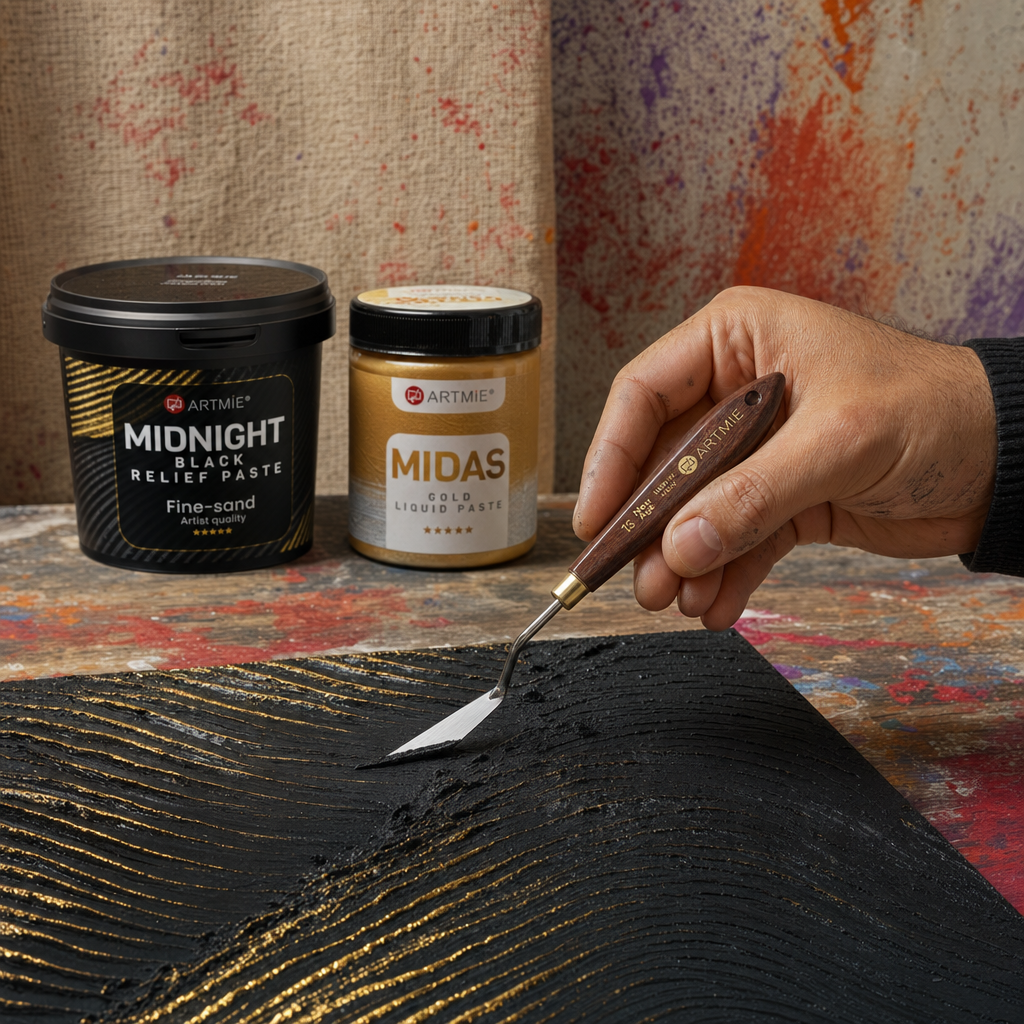 3D pasta per goffratura nera ARTMIE Midnight | sabbia fine di peso diverso