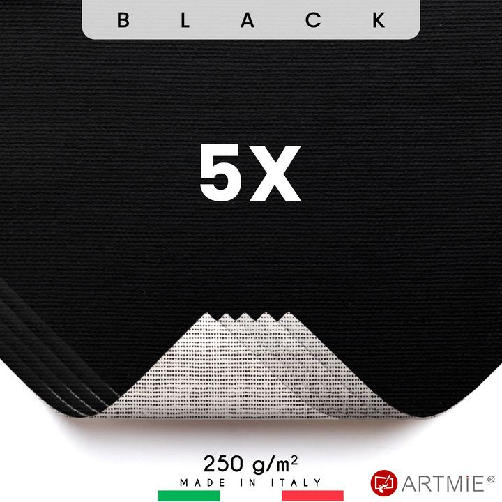 Campioni di tela nera da pittore  ARTMIE - 5 pz. | dimensioni diverse
