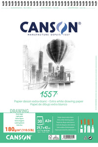 CANSON 1557 blocco da disegno 180 g/m² A3 30 fogli grana fine