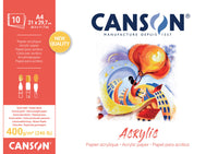 Canson blocco per acrilico CP Natural White 400 g/m² - 10 fogli, 24 x 33 cm