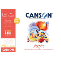 Canson blocco per acrilico CP Natural White 400 g/m² - 10 fogli, 33 x 41 cm