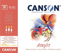 Canson blocco acrilico CP Natural White 400 g/m² - 50 fogli, 24 x 32 cm