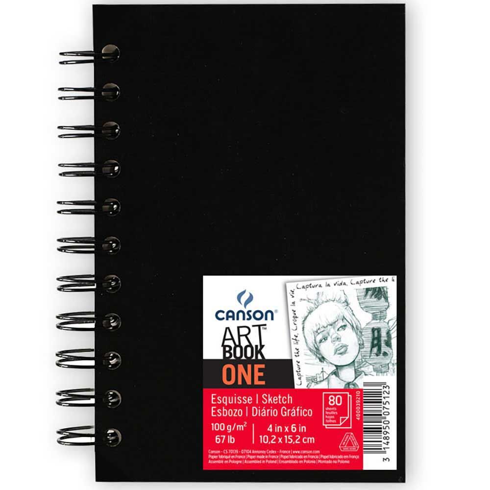 Canson Art Book One blocco da disegno spiralato 100 g/m², 80 fogli, 10,2 x 15,2 cm