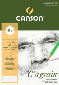Album da disegno CANSON C a grain 125 g/m² - 30 fogli, A4, grana fine incollato