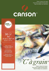 Blocco da disegno CANSON C a grain 224 g/m² A3 - 30 fogli, grana fine collato