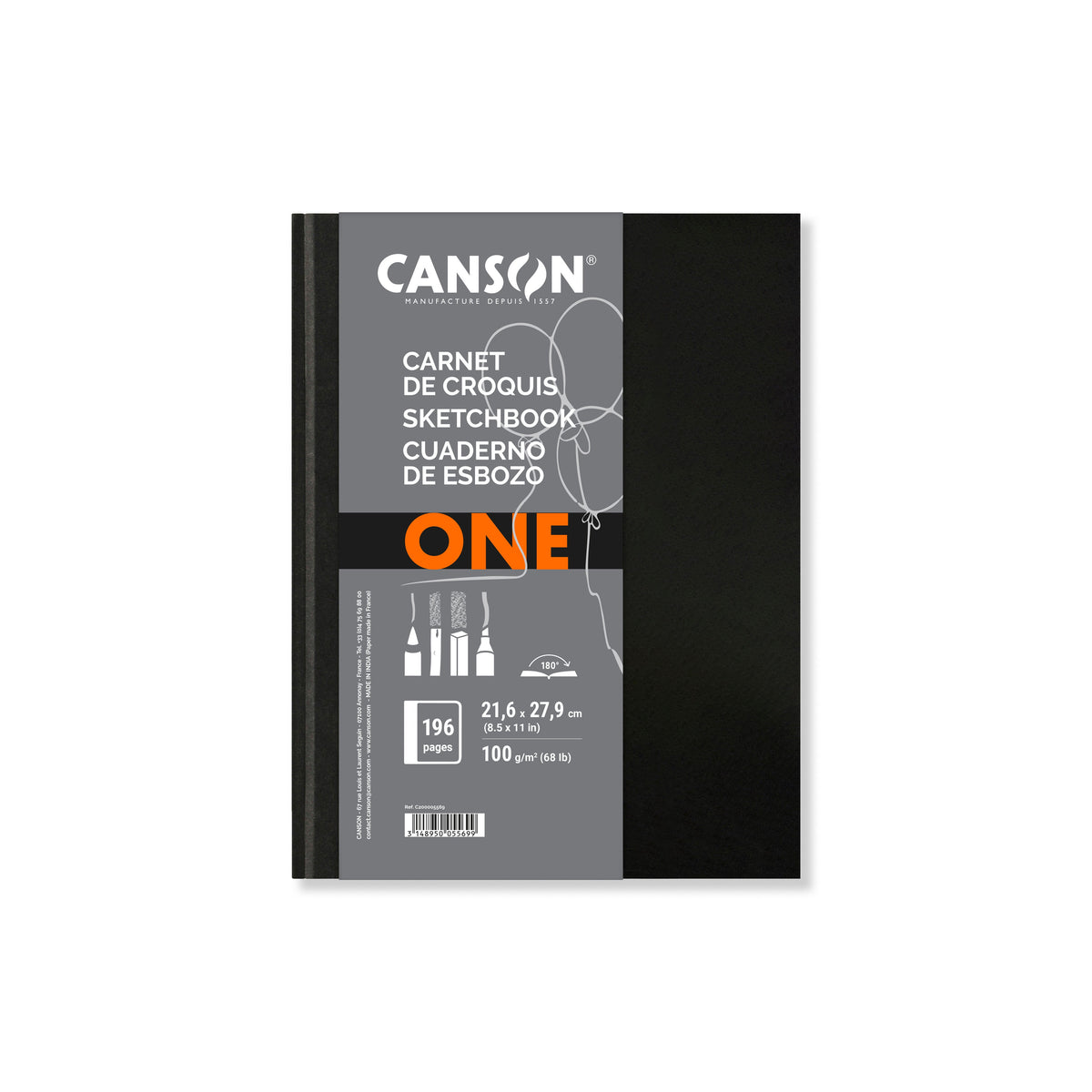 CANSON Canson Art Book One sketchbook con copertina rigida 100 g/m² 98 fogli - 21,6 x 27,9 cm