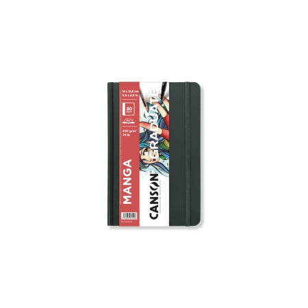 Canson Graduate Art Book Manga 200 g/m², 80 fogli, 14 x 21 cm, copertina rigida