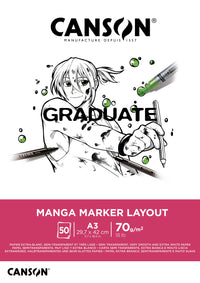 Canson Graduate Marker blocco per pennarelli 70 g/m² A3 incollato - 50 fogli