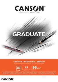 Album da disegno CANSON Graduate 96 g/m² A4 incollato - 40 fogli