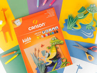 CANSON Kids blocco da disegno colorato 185 g/m² - 10 fogli, 24 x 32 cm